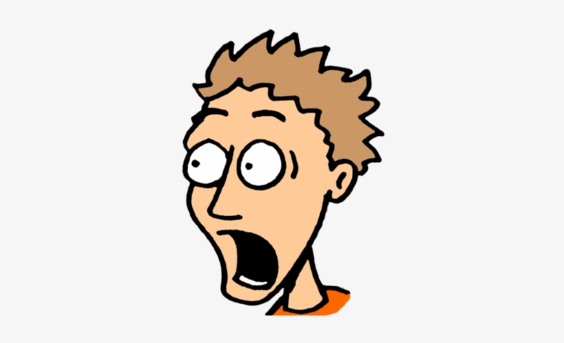 fear clipart frightened man