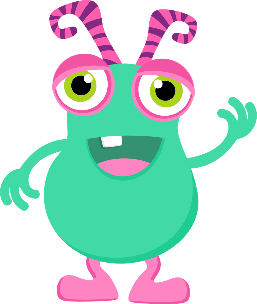  monster mash mais. Pink clipart monsters