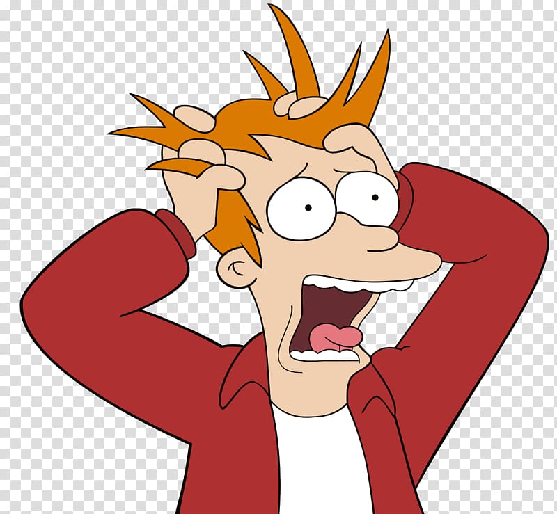 Fear clipart panic. Cartoon character illustration attack