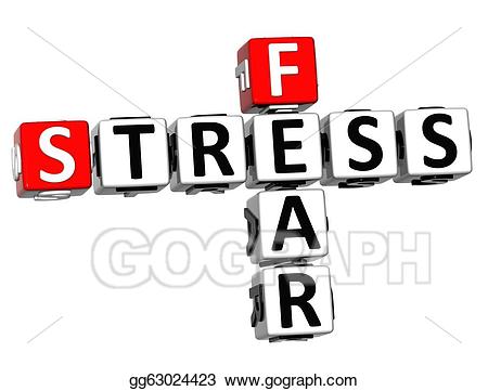 Fear clipart tension. Drawing d stress crossword