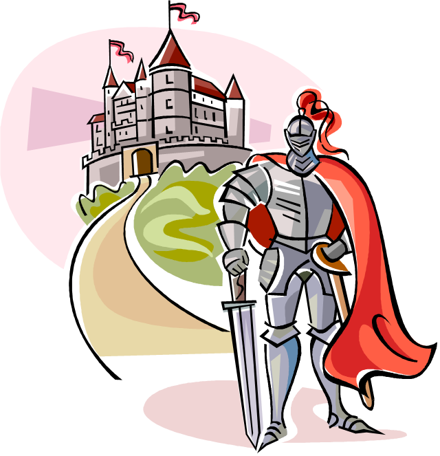 knights clipart scared