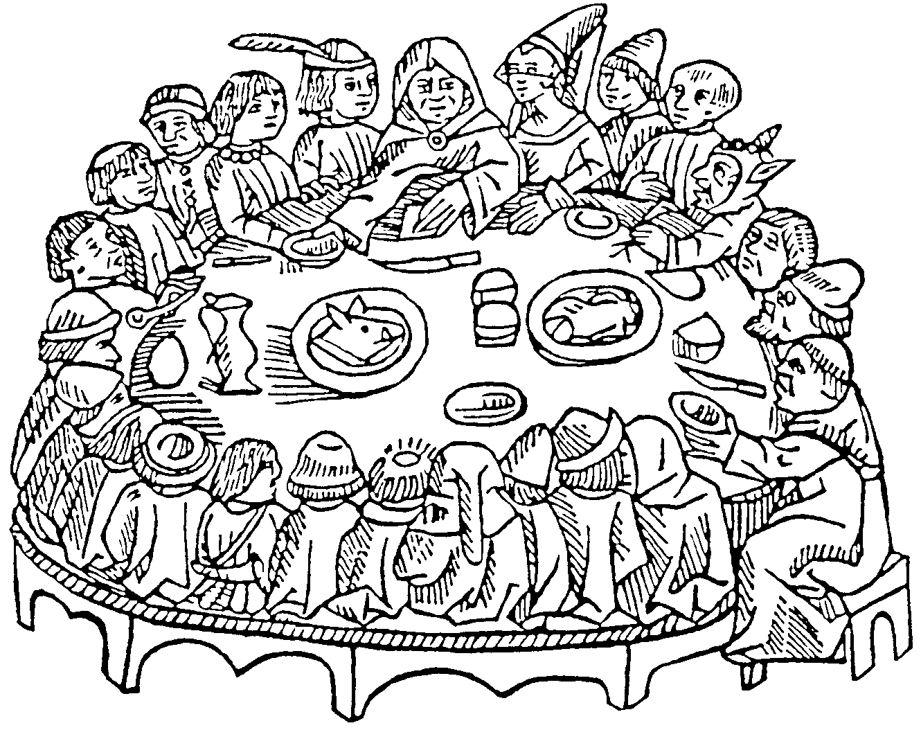 feast clipart drawing