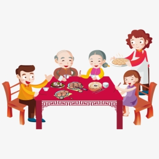 feast clipart family reunion dinner