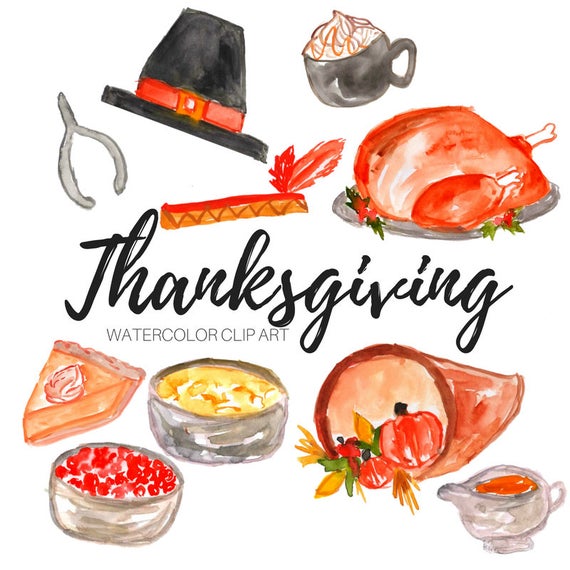 Feast clipart item. Thanksgiving clip art watercolor