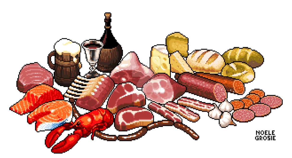 Feast clipart medieval feast. Pixel by noelegrosie on