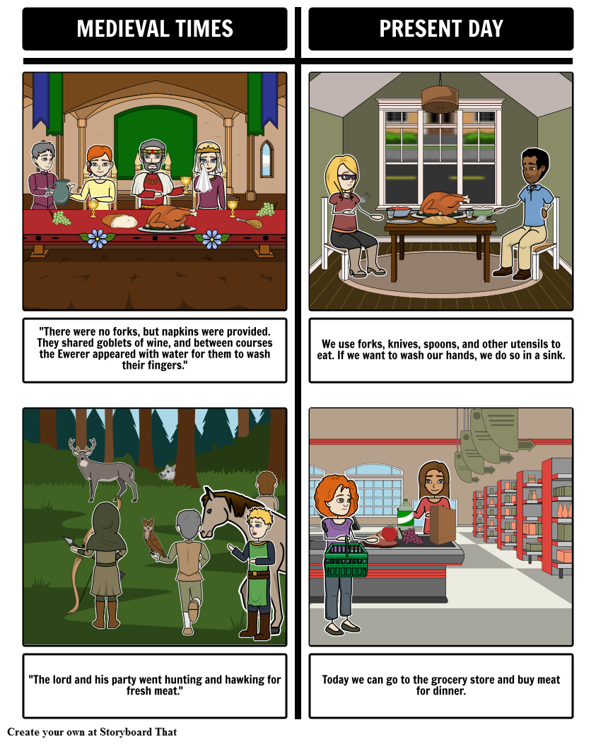 A lesson plan family. Feast clipart medieval feast