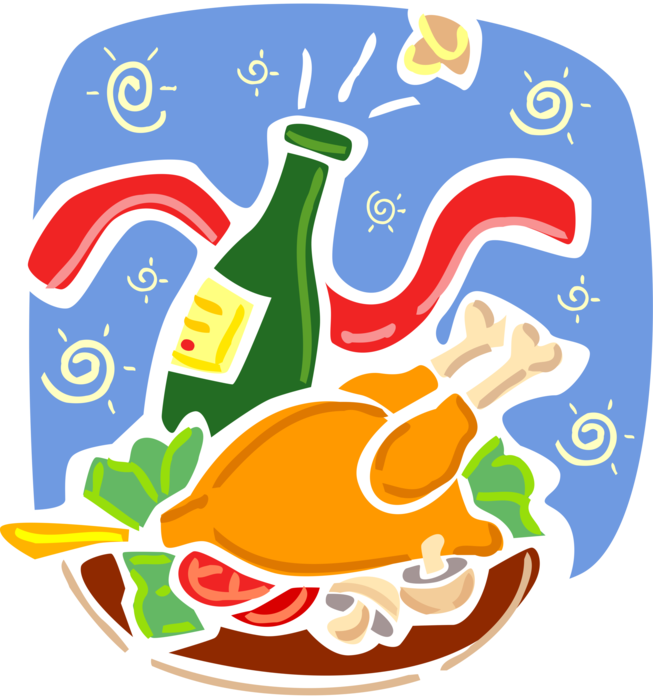 feast clipart roaster chicken