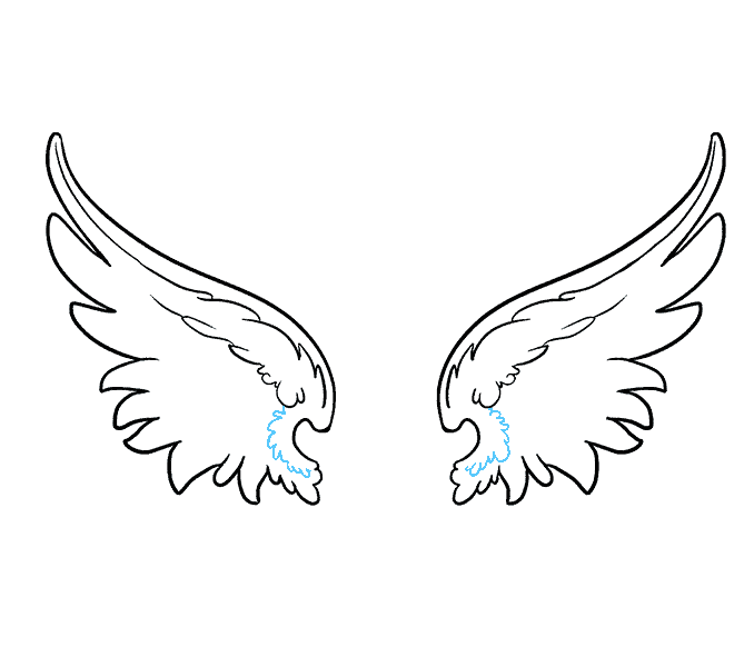 Wing clipart pair wing. How to draw angel