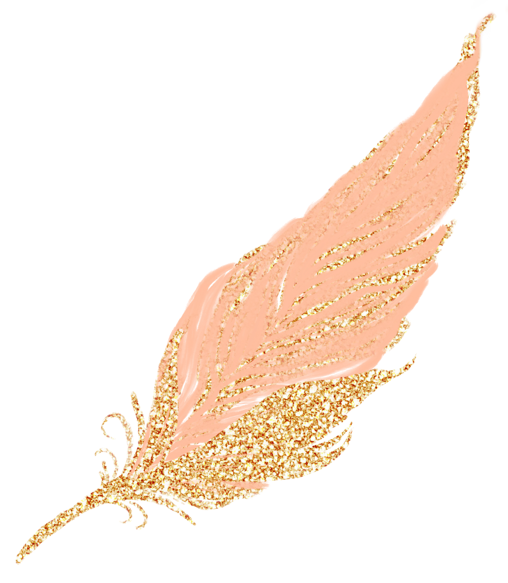 feathers clipart rose gold