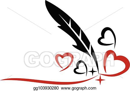 feather clipart heart