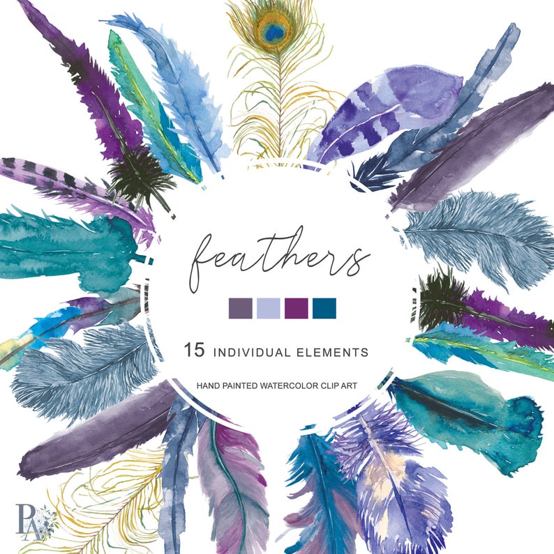 feather clipart individual