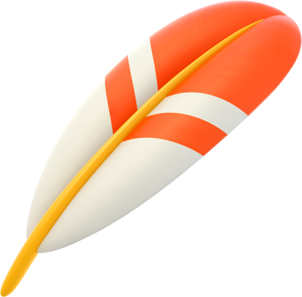 feather clipart orange feather