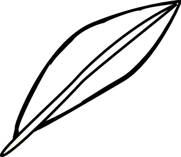 feather clipart outline