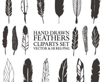 feather clipart rustic