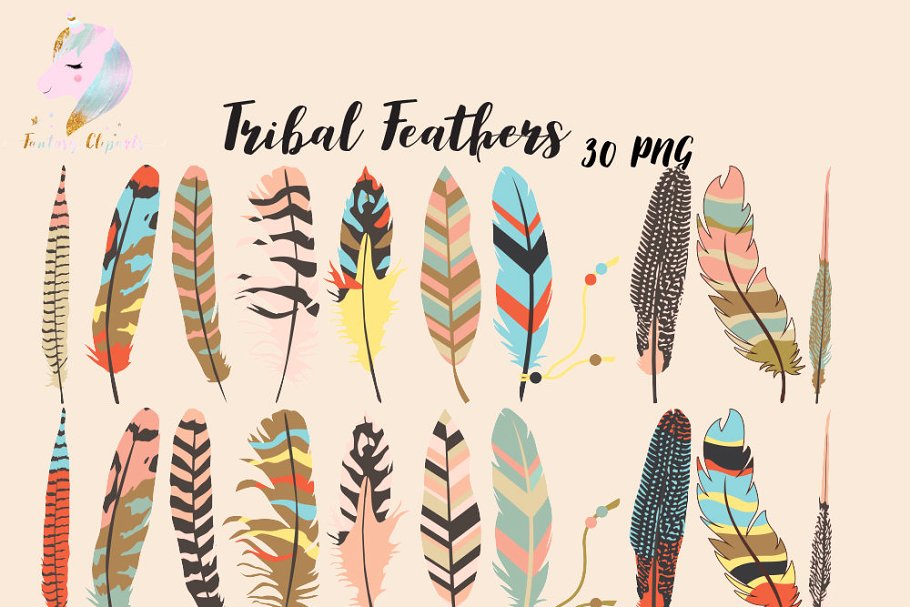 feathers clipart tribal