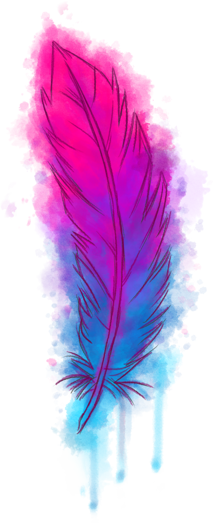 Watercolour png transparent mart. Feathers clipart watercolor