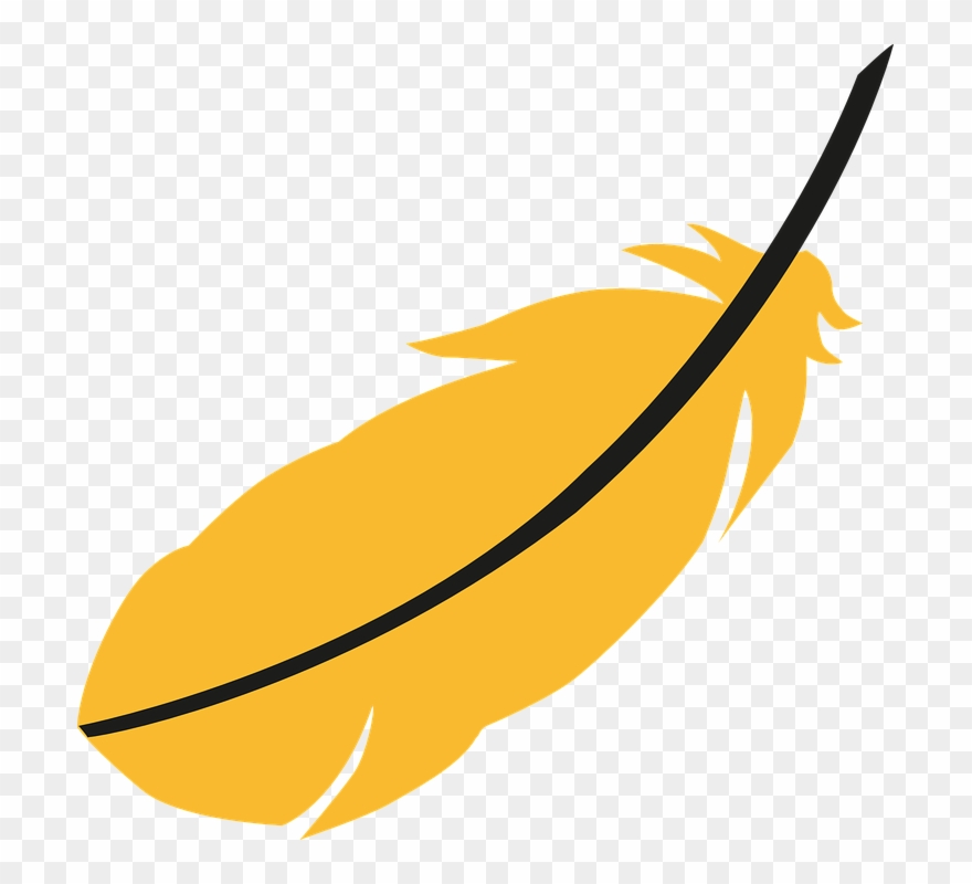 feather clipart yellow feather