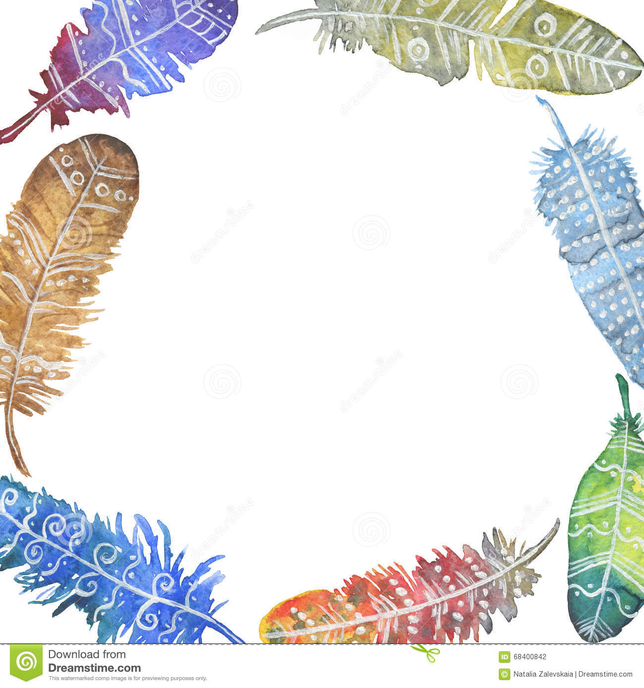 feathers clipart borders