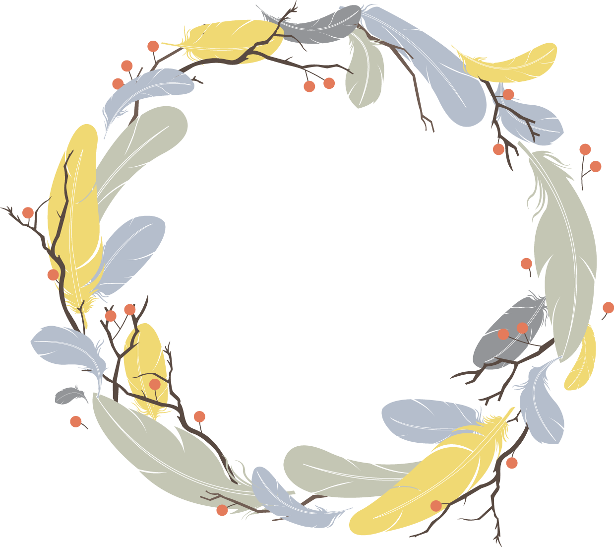 garland clipart feather