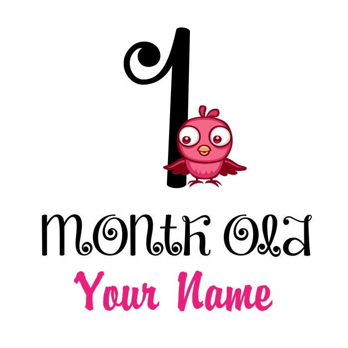  old baby bird. Name clipart month