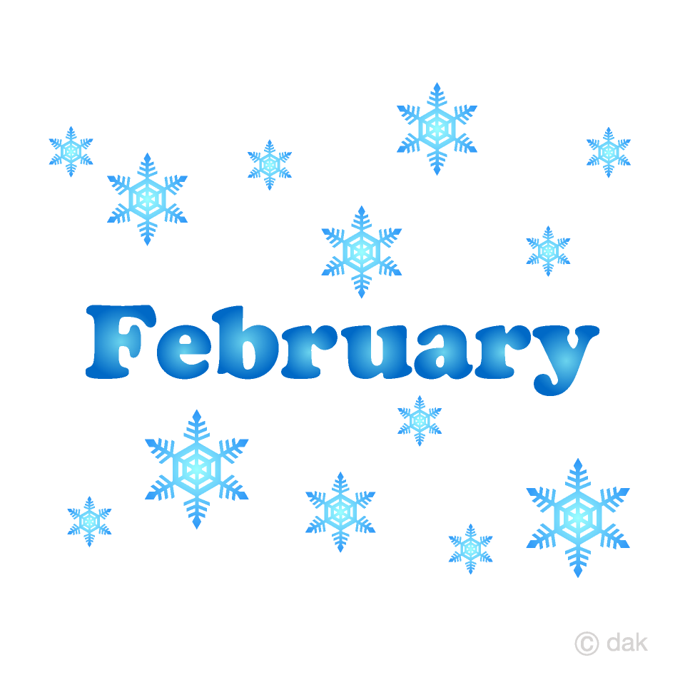 Snowflakes free picture illustoon. February clipart blue