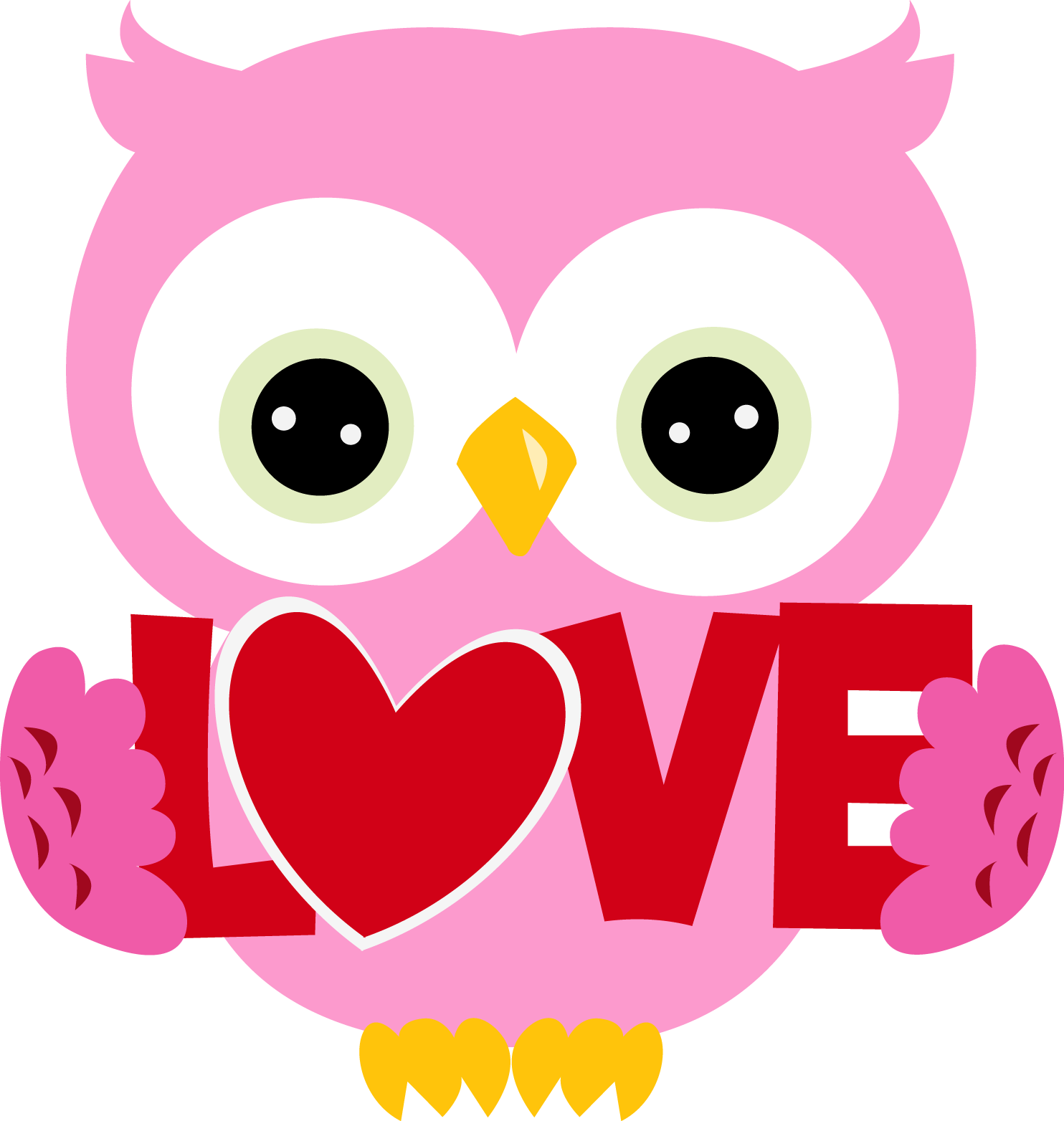 february clipart cute colorful owl