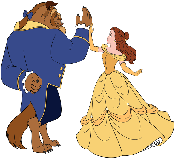 Belle and the beast. February clipart dance