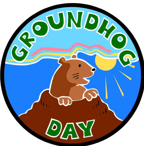 february clipart groundhog burrow