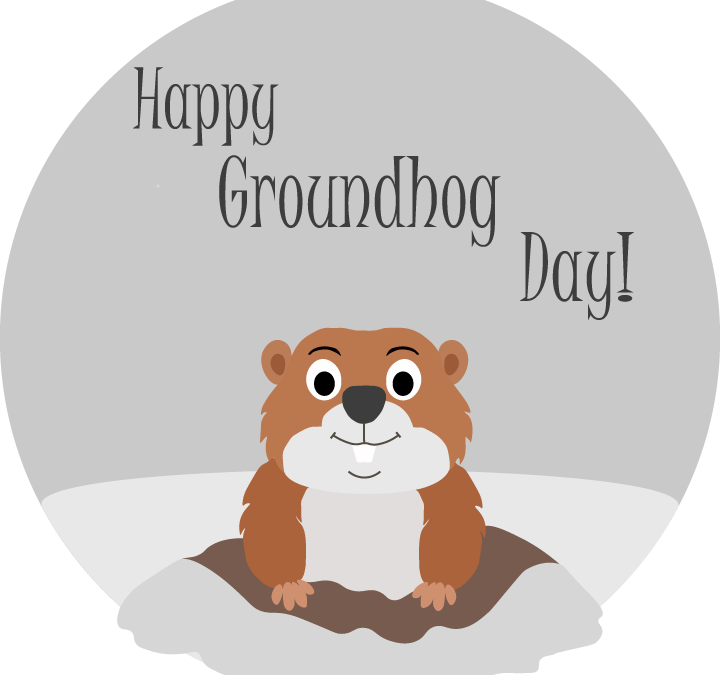 groundhog clipart happy