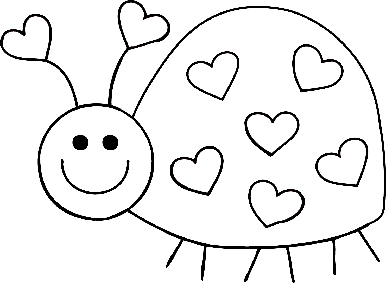 Granny goes to school. February clipart love bug