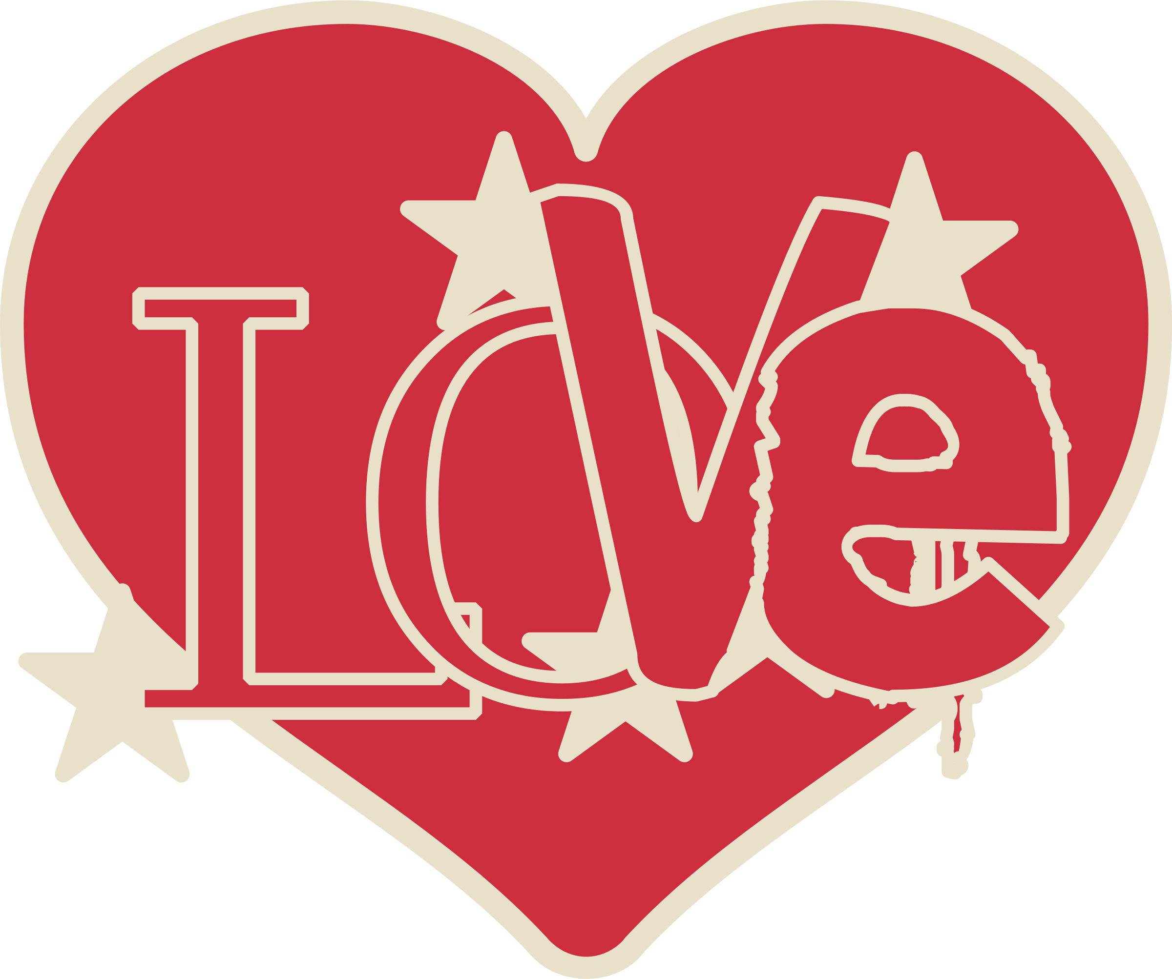 February clipart loved. Love heart big image