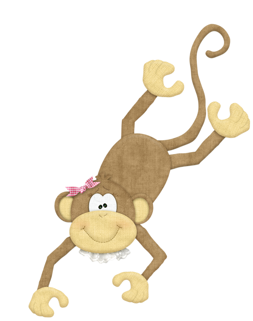 girly clipart monkey