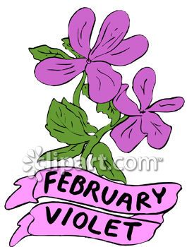 Com closeup royalty free. February clipart purple