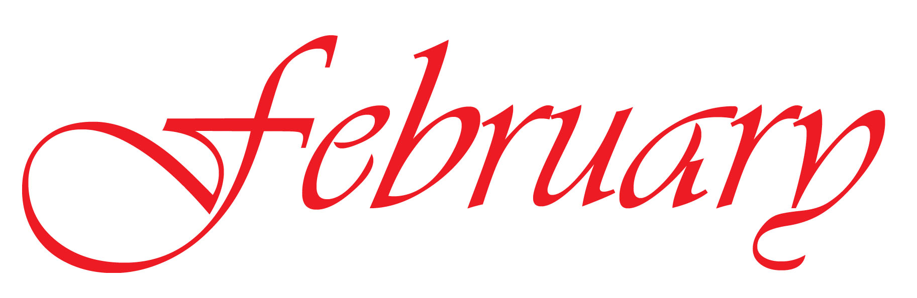 february clipart red