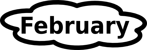 february clipart sign