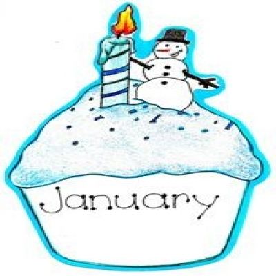January birthday cliparts zone. February clipart snow