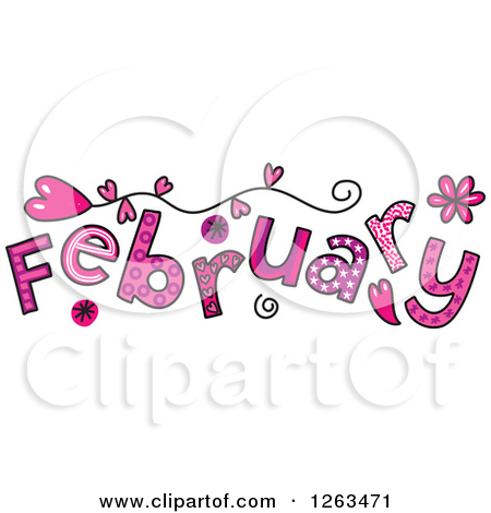 february clipart title