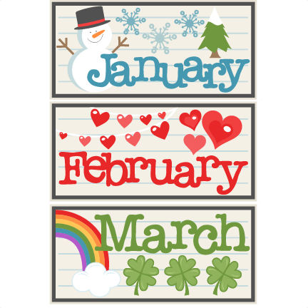 january clipart title