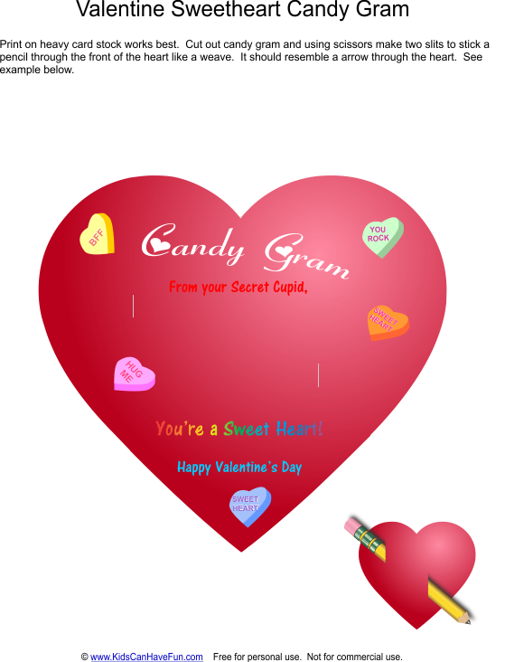 february clipart valentine candy gram