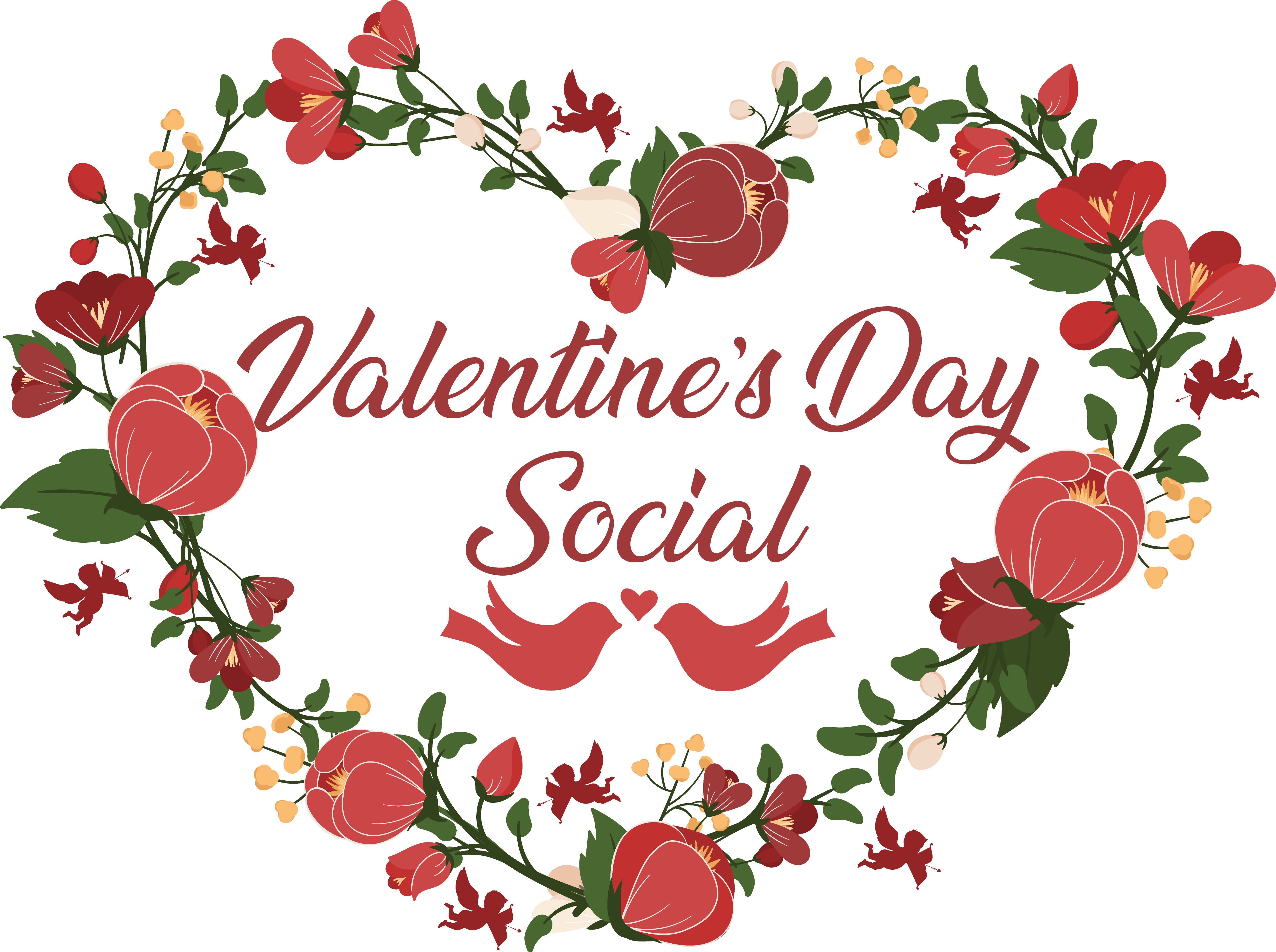 february clipart valentine party