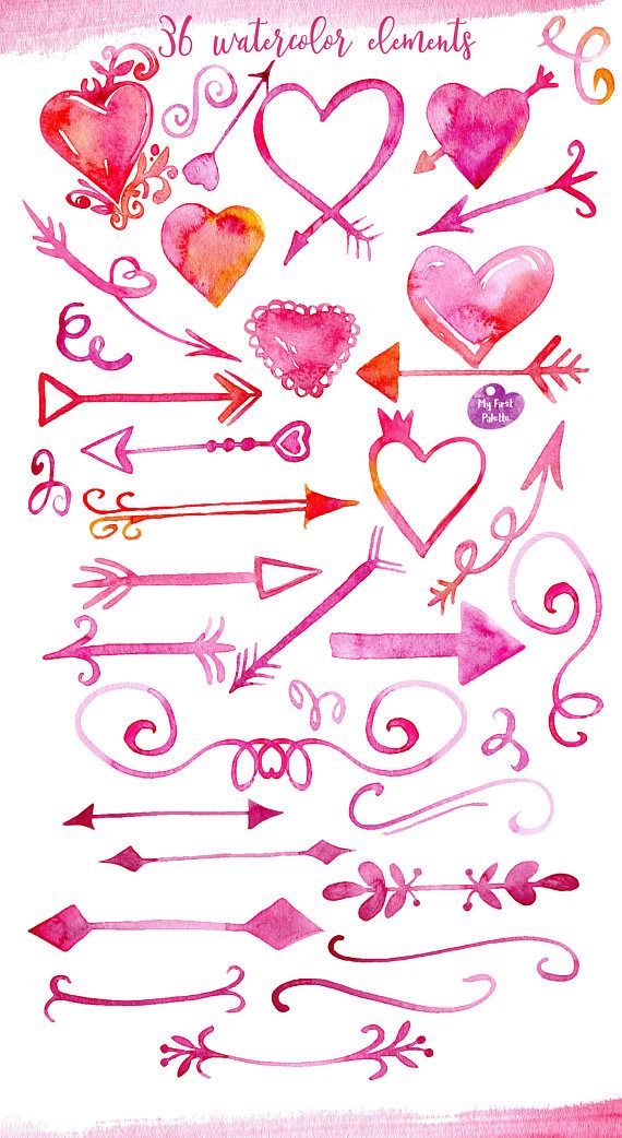 february clipart watercolor