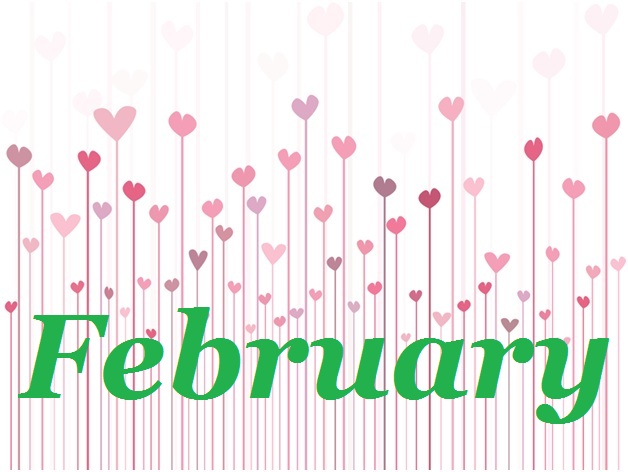 february clipart word