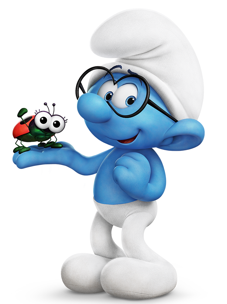 The popular smurfs characters. Young clipart chil