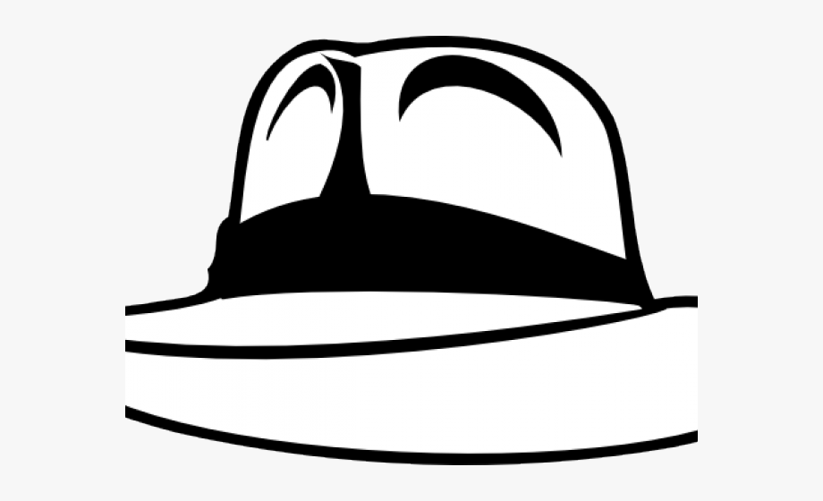 fedora clipart black and white