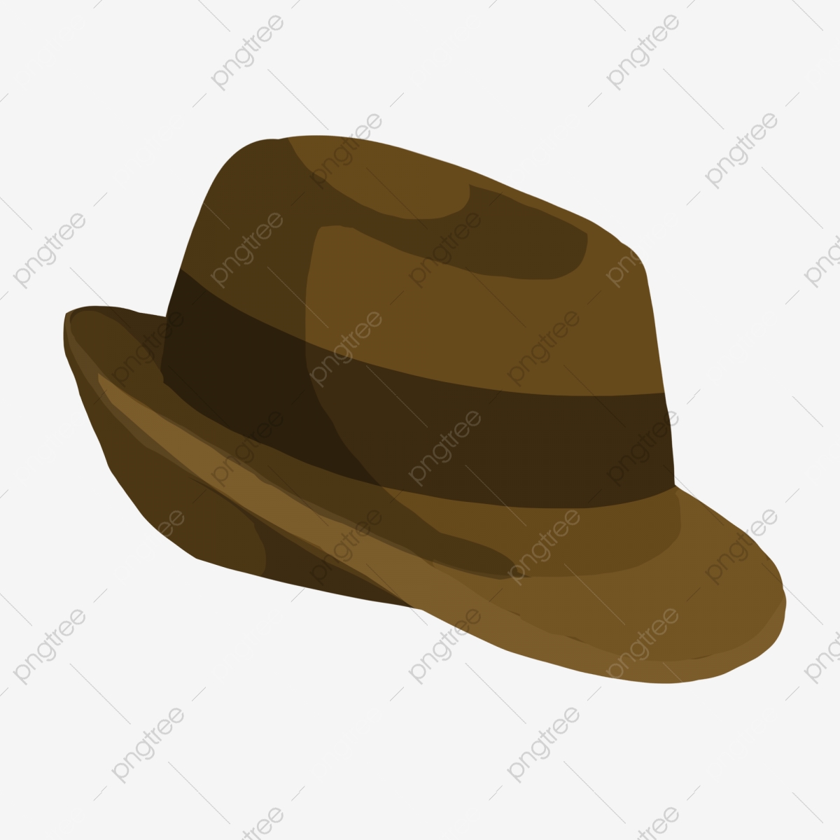 Brown vintage men s. Fedora clipart detective hat