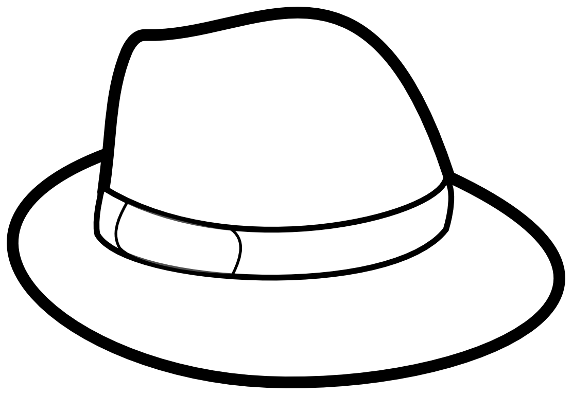 hats clipart black and white