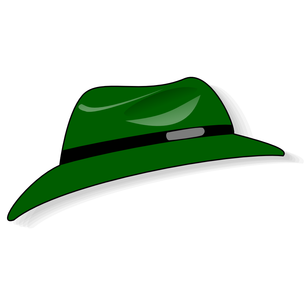 fedora clipart green