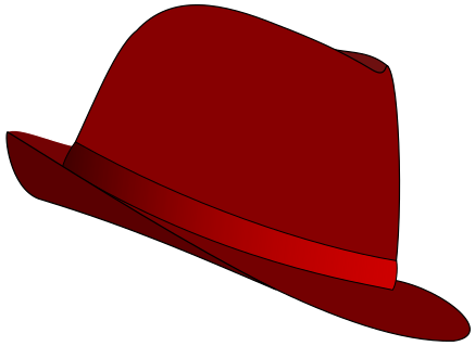 Hat clothes hats . Fedora clipart red