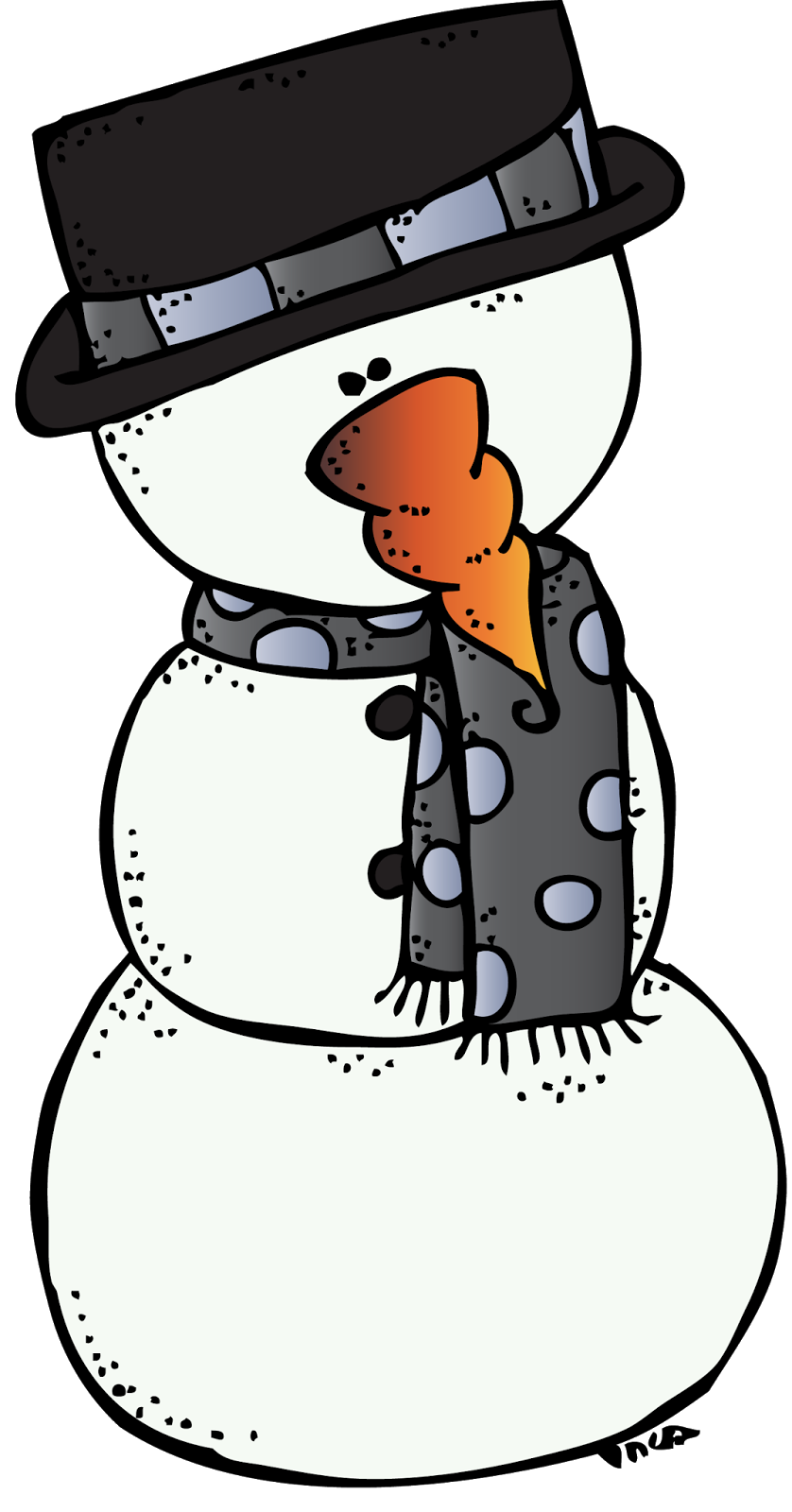 fedora clipart snow man