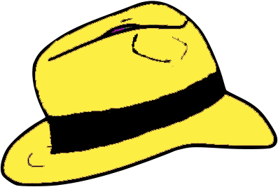 fedora clipart yellow